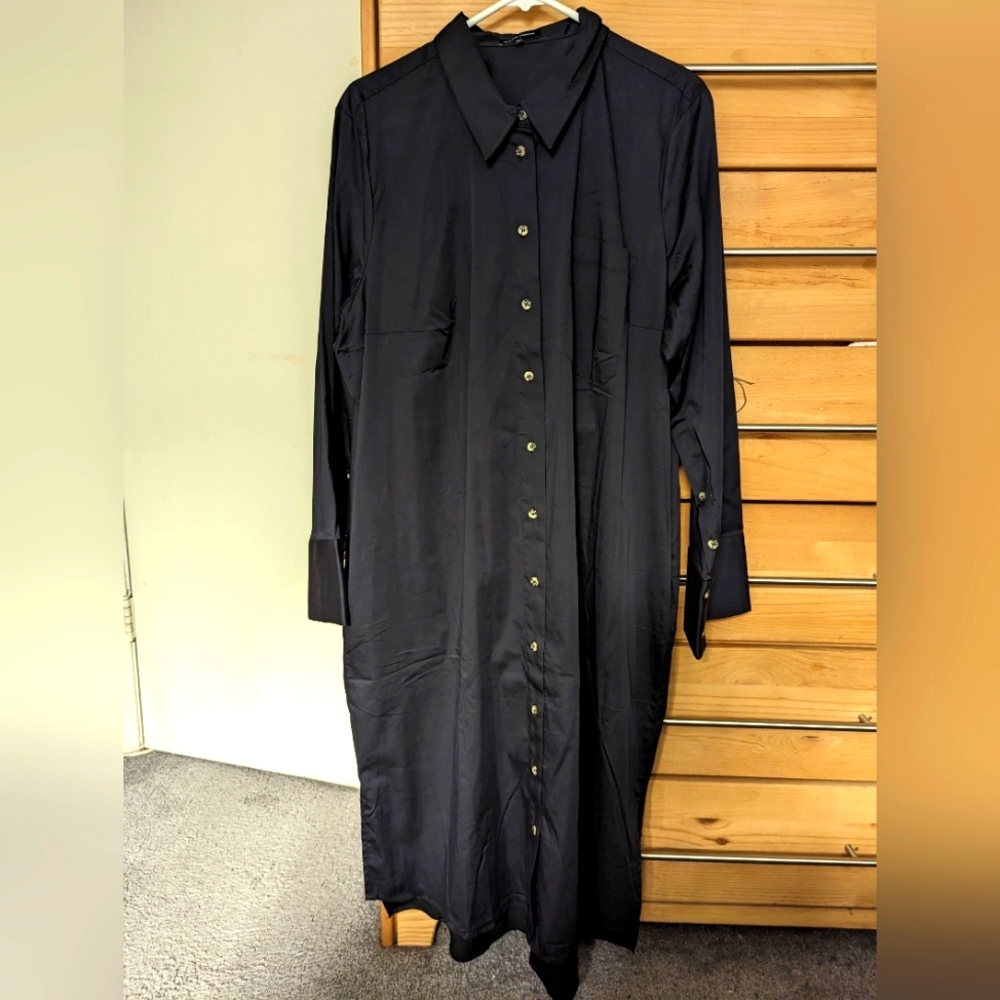 Never worn XS beautiful black cotton dress